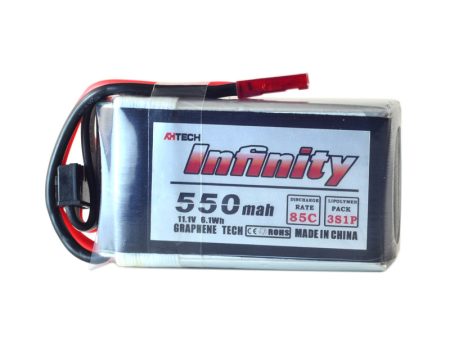 AHTECH Infinity 550mAh 85C 3S 11.1V Lipo Battery 18 silicone line JST Plug for RC Drone FPV Racing Discount