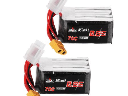 2Pcs URUAV 14.8V 850mAh 70C 4S Lipo Battery XT60 Plug for RC Drone FPV Racing Discount